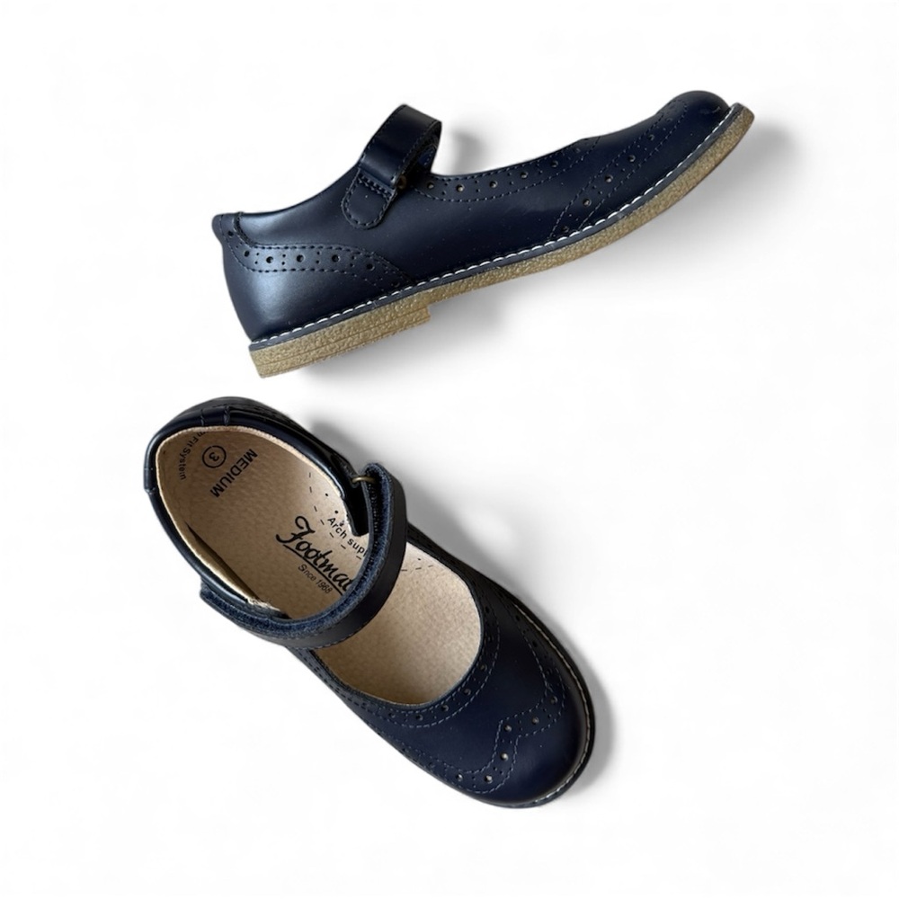 FootMates Classic Navy Kids Dress Shoes - Picture 4 of 4